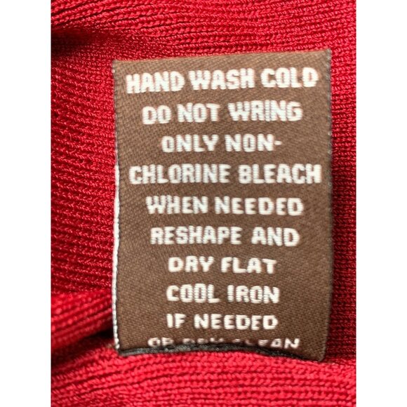 Adrienne Vittadini Red Gloss Sleeveless Bow Neck Midi Dress Large RB10144 $138 - Picture 7 of 9